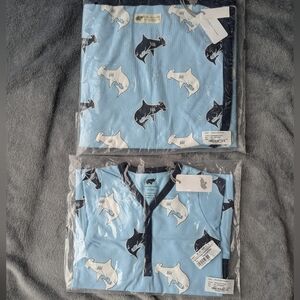 Monica And Andy Baby Blanket And Romper Hammerhead Sharks
